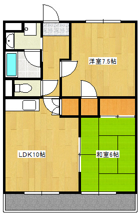 トップアイルⅡ 106号室 間取り