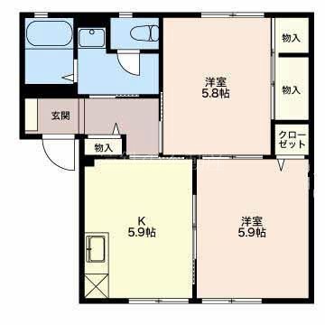 ミレニアム 102号室 間取り