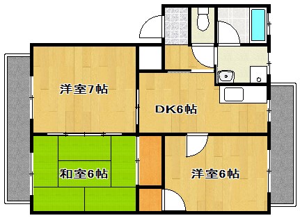 シンフォニーB 102号室 間取り