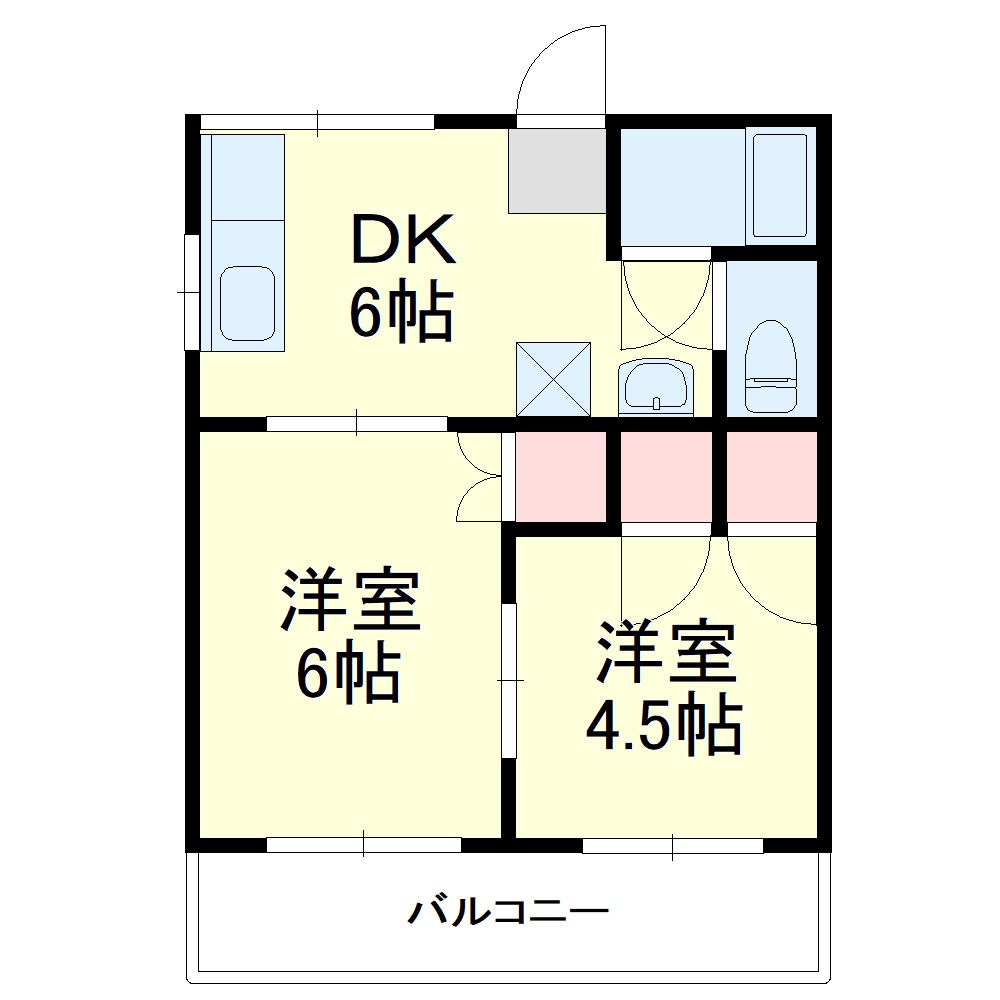 山本ハイツ 202号室 間取り