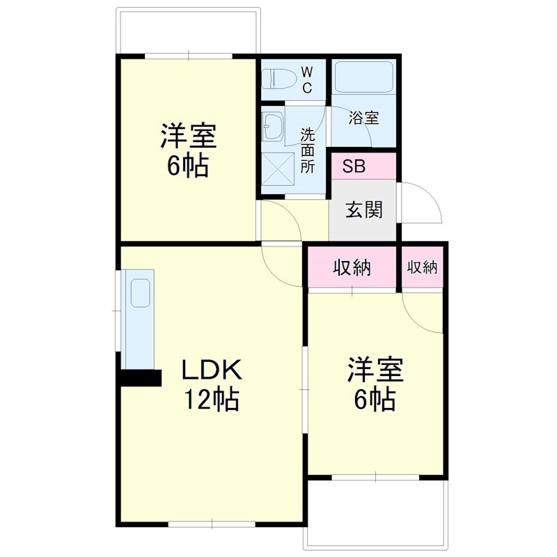 サンバードⅡ 305号室 間取り
