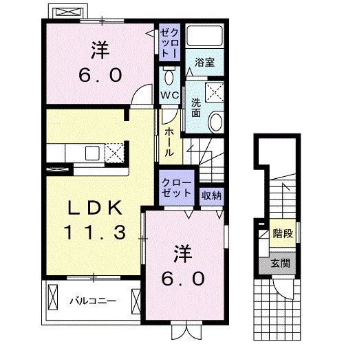 ティファレト 201号室 間取り