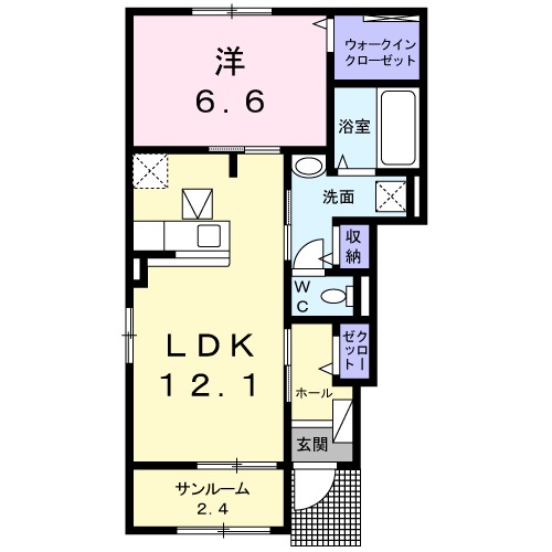 ハピネスハウスR 101号室 間取り