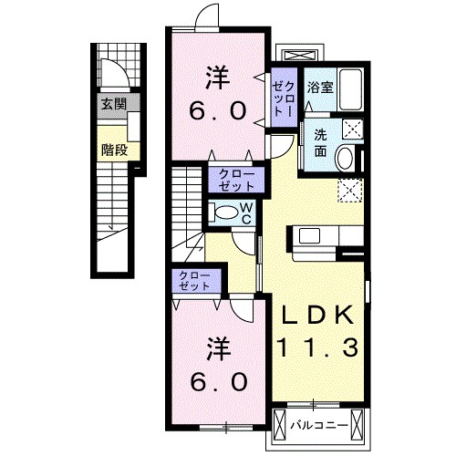 SGアネックスⅢ 201号室 間取り