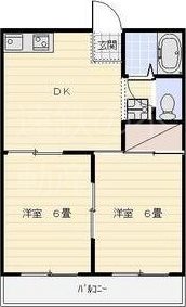 パルコートハイツ 202号室 間取り