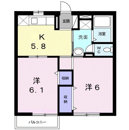 ファンズ・オグラⅠ 202号室 間取り
