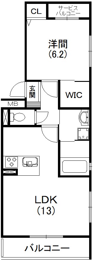 エムザ岩井 間取り図