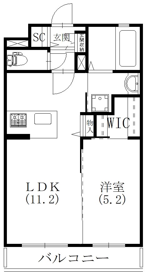 オランジュリー 102号室 間取り