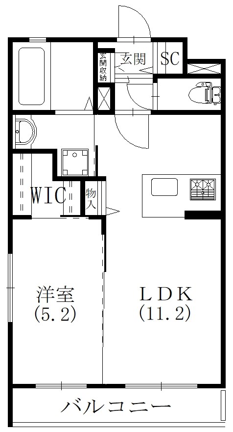 オランジュリー 303号室 間取り