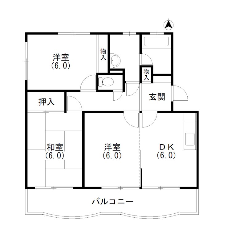 パークハイム和地山 101号室 間取り