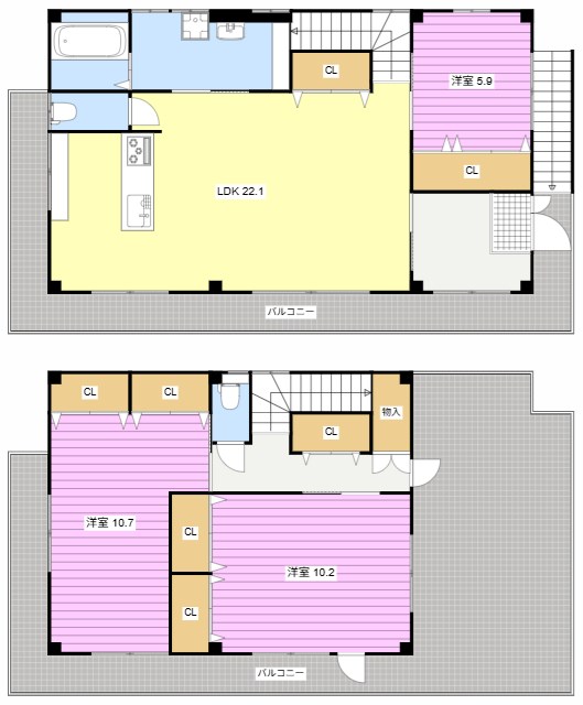 野口町399-1貸家（仮） 間取り