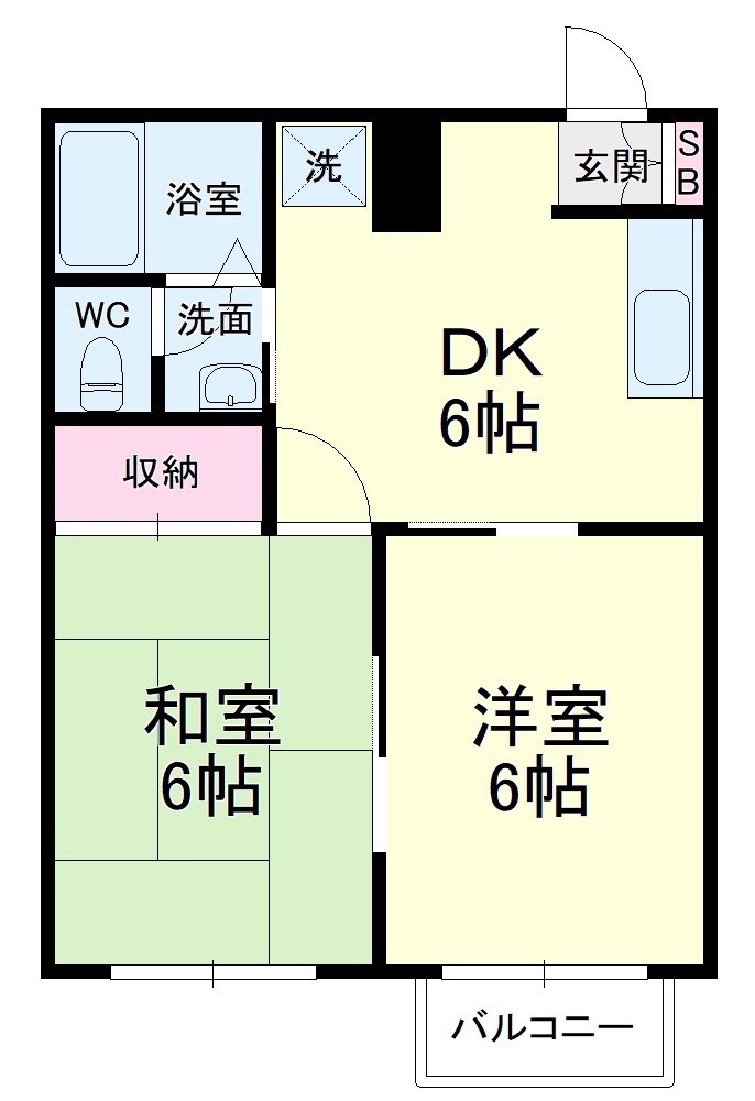 アクアマリン 104号室 間取り