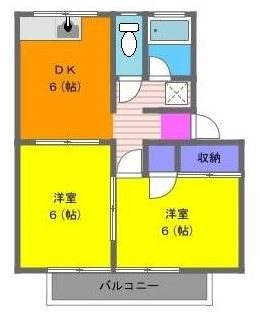 コーポ神谷Ⅰ 202号室 間取り
