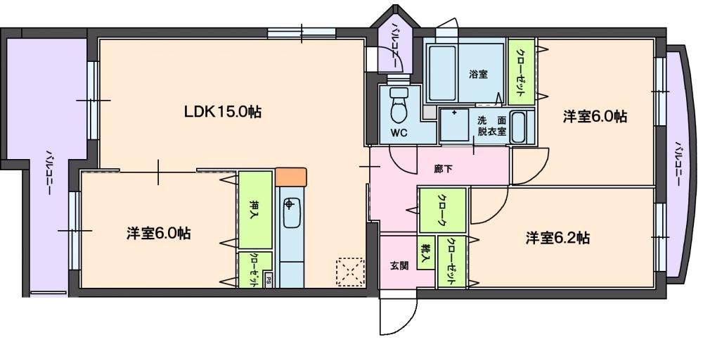 シャルマンⅢ 間取り図