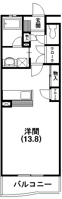 ファンターナ西都 102号室 間取り