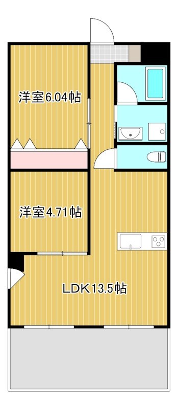 アソルティ伝馬町 201号室 間取り