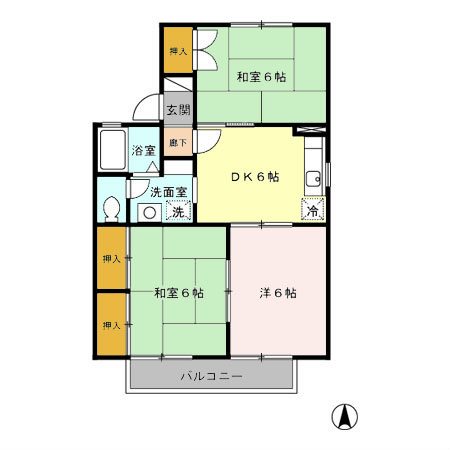 ファミールB 間取り図