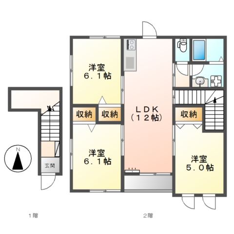 フィオーレⅡ 間取り図