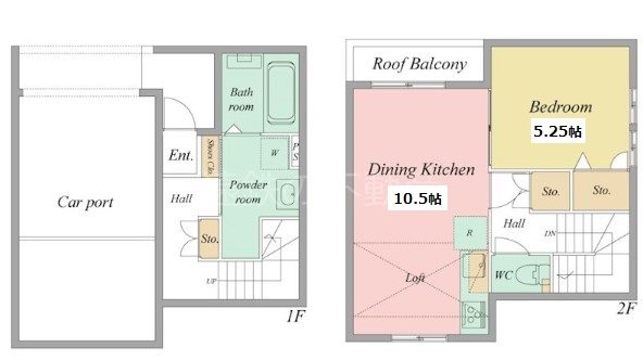 DARCOⅠ D号室 間取り