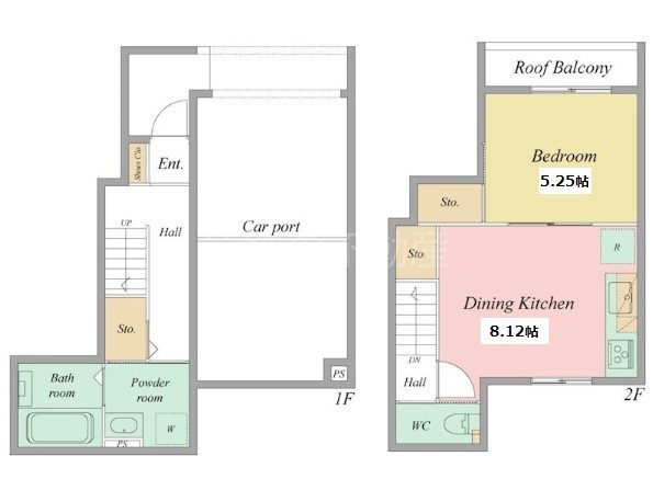 DARCOⅠ E号室 間取り