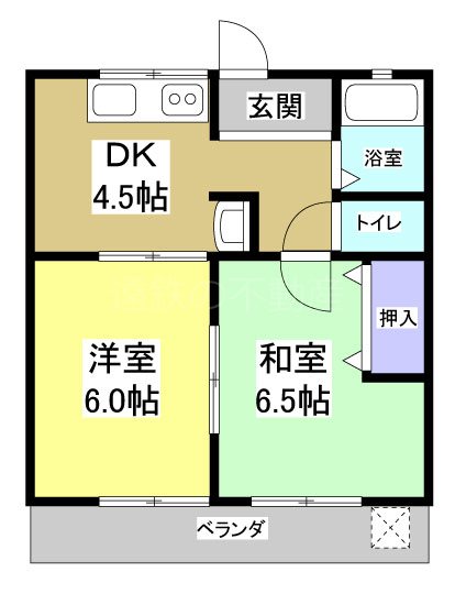 曳馬グリーンハイツB 間取り図