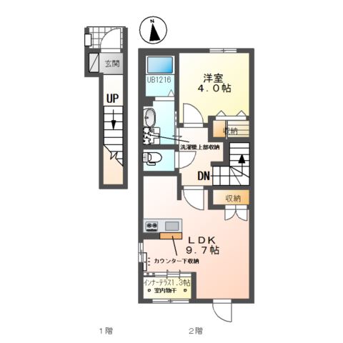 シェルル・スターテラス若林町（仮） 間取り図