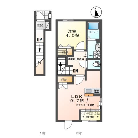 シェルル・スターテラス若林町（仮） 間取り図
