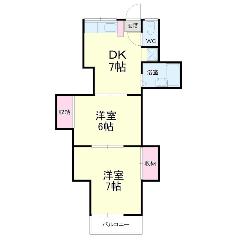 掛川ハイツA 間取り図