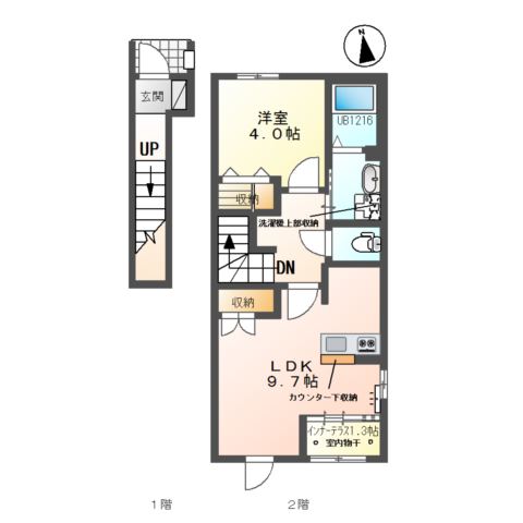 シェルル・スターテラス若林町（仮） 間取り図