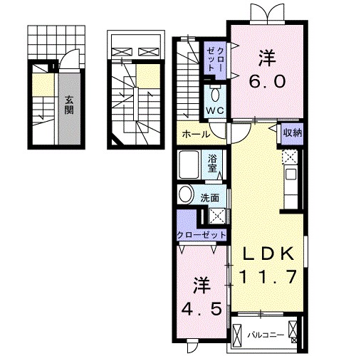 グランツみしまⅡ 間取り図