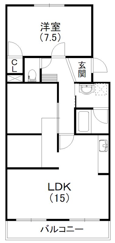 アヴェニュー元浜 間取り図