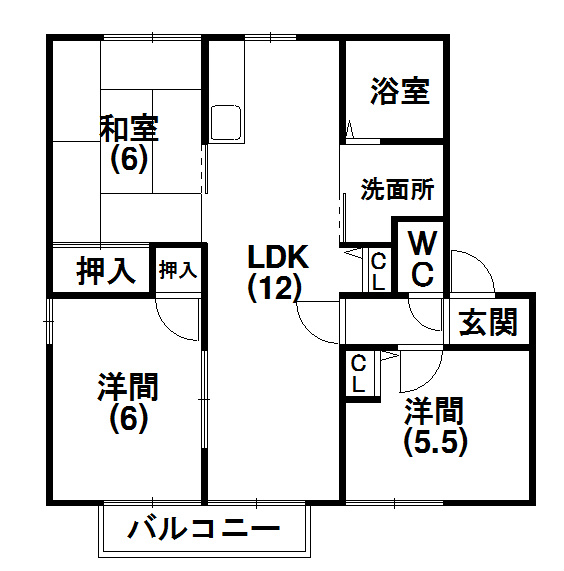 ガーデンハイツ四ツ池A 間取り図