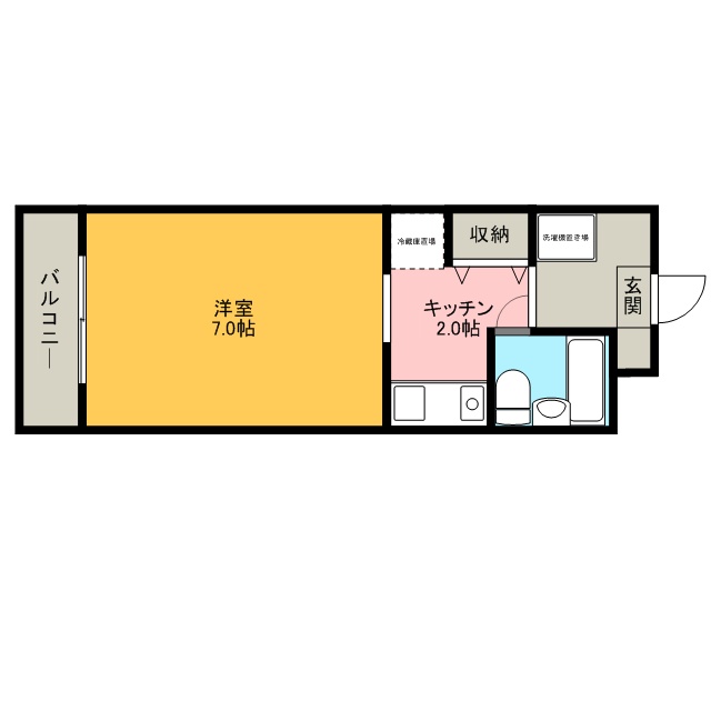 元魚ロイドアパートＡ 間取り図