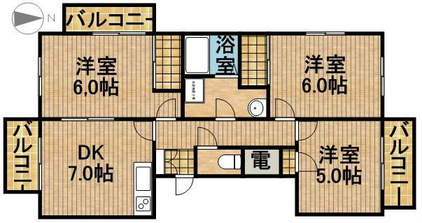 ライトアップ萩丘２番館 間取り図