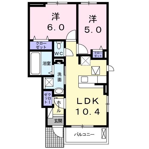 メゾンブランシュⅡ 間取り図