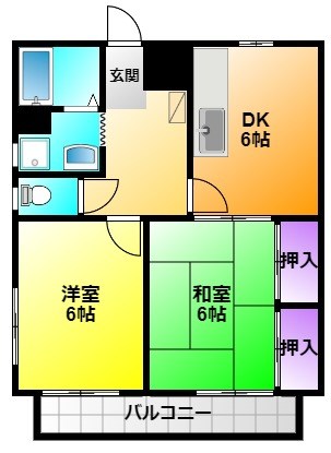 マンション四ツ池 間取り図