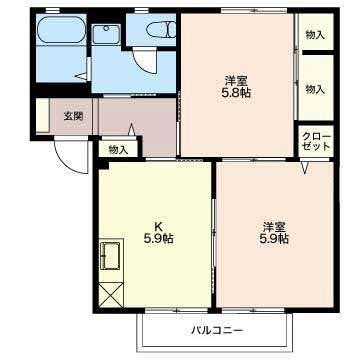 ブリーズ柳&amp;ensp;Ｂ 間取り図