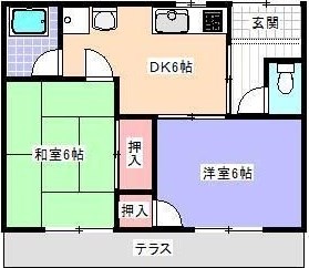 沢木ハイツ. 間取り図