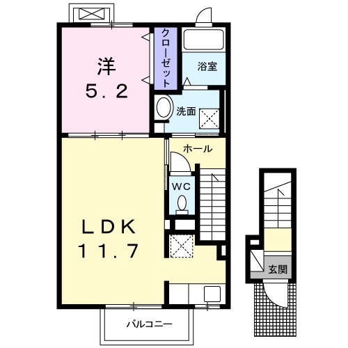 ルチェンテＤ 間取り図