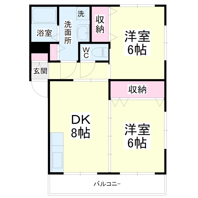 ウィステリア　フラット 間取り図