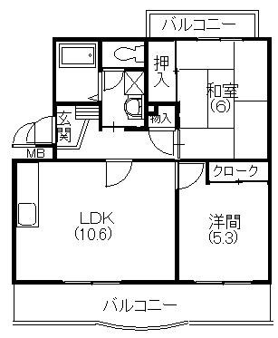 メディオ初生弐番館 間取り図