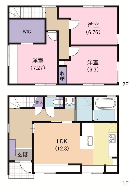 半田山2丁目S貸家 間取り図