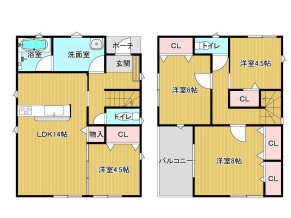 西山町古橋様貸家 間取り図