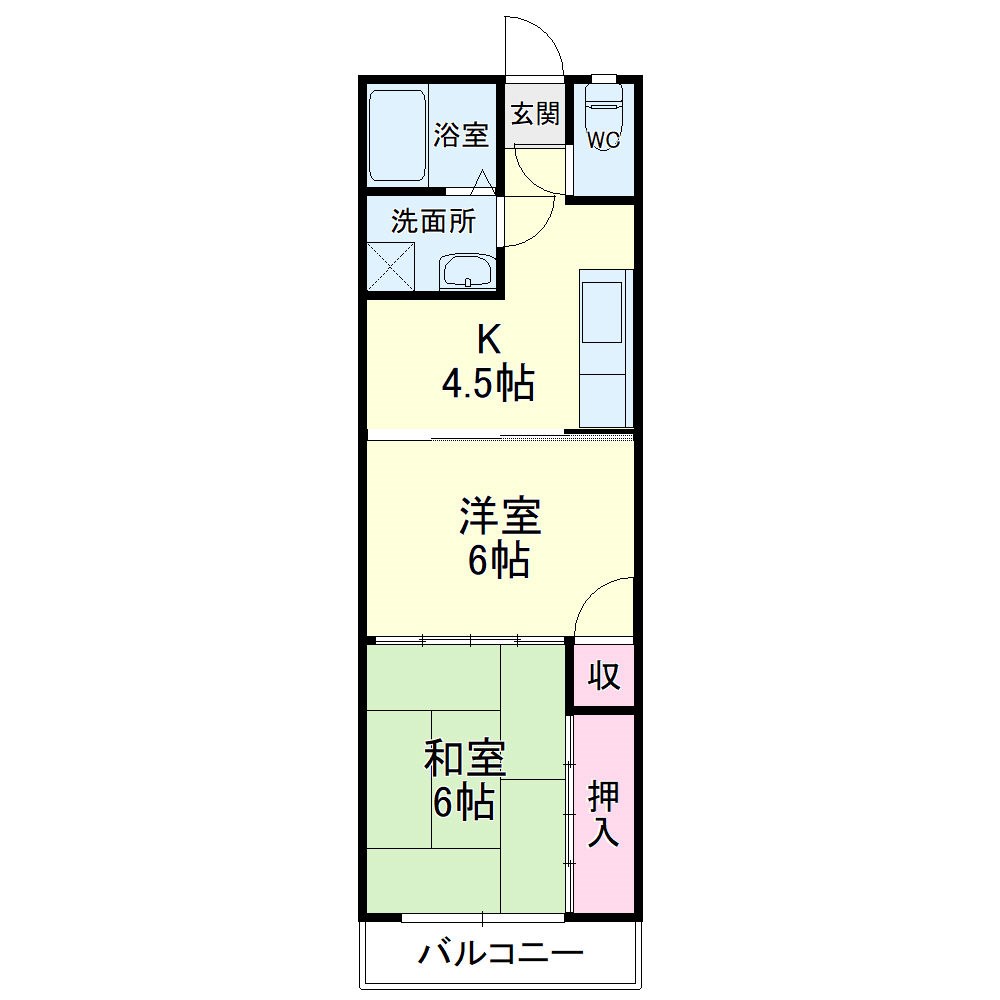 ユーバK 202号室 間取り
