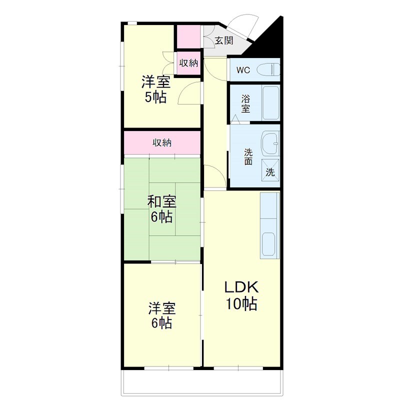 シティプレイス 605号室 間取り