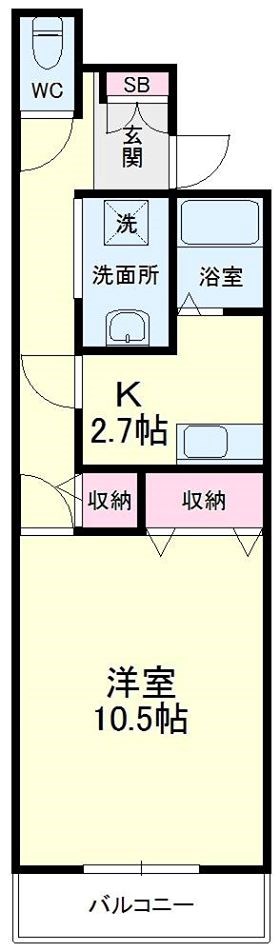 ゆず板屋 302号室 間取り