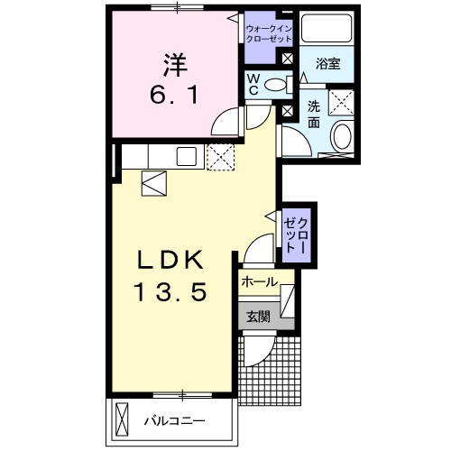 Liberal 722 101号室 間取り
