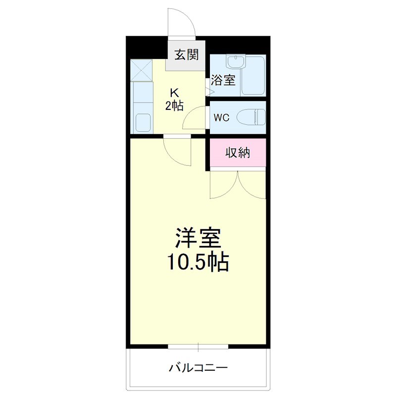 コンフォートハイツ清崎（旧KIYOSAKI） 104号室 間取り