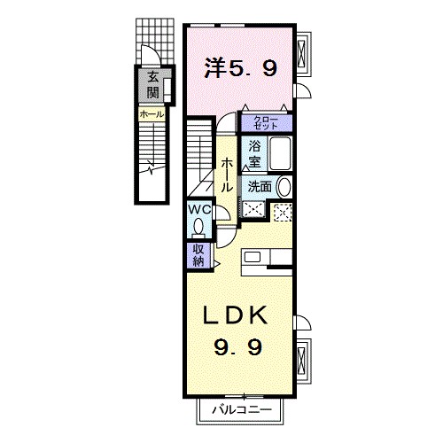 ガーデンハウス西塚 201号室 間取り