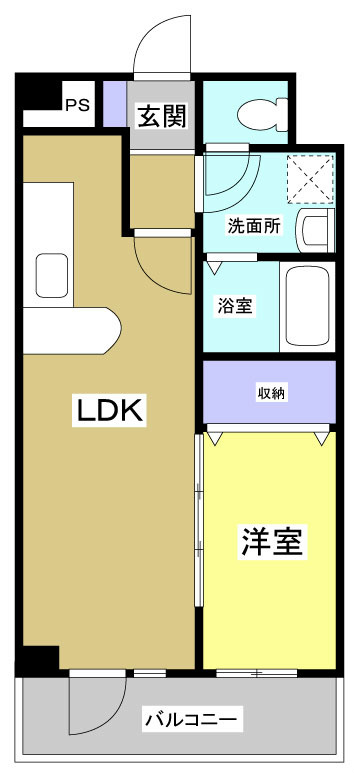 アソシア 106号室 間取り